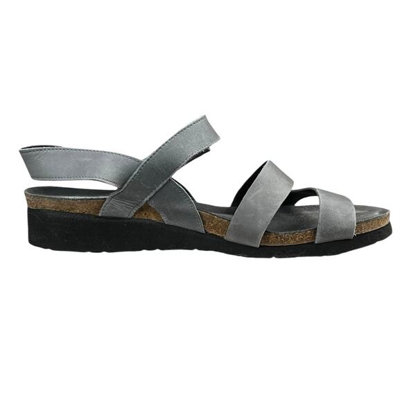 NAOT Women's Kayla Grey Leather Strap Sandals Size 41 US 10 - Picture 4 of 11